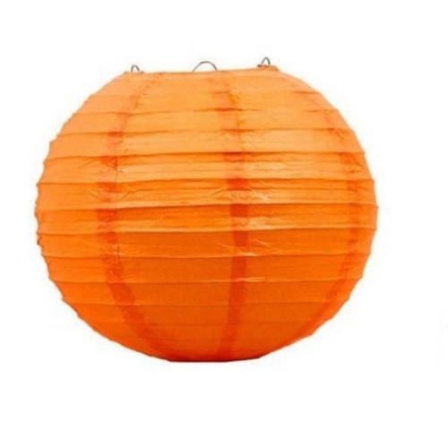 JQ-17O 8" Round Paper Lantern Orange